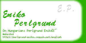 eniko perlgrund business card